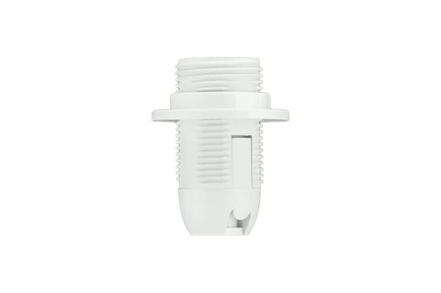 Plastic lampholder with ring E14 white